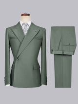 Men's Suits 2 Pieces Slim Fit Peak Lapel One Button Wedding Guest Wear