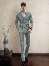 Men's Suits 2 Pieces Tailored Fit Two Buttons Elegant Formal Wear for Occasions