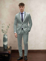Men's Suits 2 Pieces Tailored Fit Two Buttons Wedding Groom Outfit