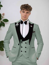 Men's Suits 3 Pieces Classic Fit One Button Wedding Outfit Elegant Formal Wear