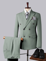 Men's Suits 3 Pieces Slim Fit Double Breasted Groom Outfit