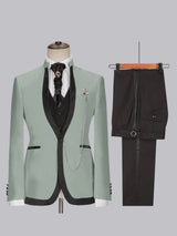 Men's Suits 3 Pieces Slim Fit One Button Elegant Formal Wear