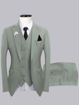 Men's Suits 3 Pieces Slim Fit One Button Wedding Outfit Elegant Formal Wear