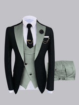Men's Suits 3 Pieces Tailored Fit One Button Elegant Formal Outlook