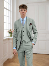 Men's Suits 3 Pieces Tailored Fit One Button Wedding Suits All Season Wear