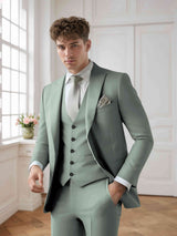 Men's Suits 3 Pieces Tailored Fit Single Breasted Elegant Formal Outfit for Party and Wedding