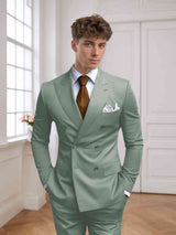 Men's Suits 2 Pieces Tailored Fit Two Buttons Wedding Outfit