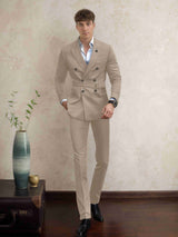 Men's Suits 2 Pieces Tailored Fit Two Buttons Elegant Formal Wear for Occasions