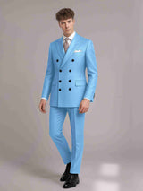 Men's Suits 2 Pieces Tailored Fit Three Buttons Groom Outfit Timeless Elegance
