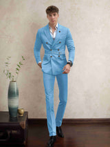 Men's Suits 2 Pieces Tailored Fit Two Buttons Elegant Formal Wear for Occasions