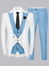 Men's Suits 3 Pieces Classic Fit One Button Peak Lapel For Gala & Banquet