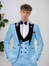 Men's Suits 3 Pieces Classic Fit One Button Wedding Outfit Elegant Formal Wear