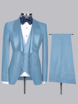 Men's Suits 3 Pieces Slim Fit One Button Elegant Formal Look Wedding Day Outfit