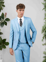 Men's Suits 3 Pieces Tailored Fit One Button Wedding Outfits Elegant Formal Wear