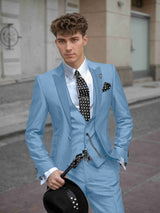 Men's Suits 3 Pieces Tailored Fit One Button Wedding Outfit Luxury Style for Evening Gala