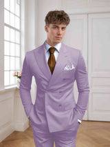 Men's Suits 2 Pieces Tailored Fit Two Buttons Wedding Outfit