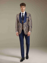 Men's Suits 3 Pieces Modern Style Shawl Lapel Suit Ceremony Outfit Elegant Detailing