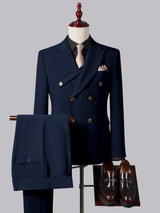 Men's Suits 2 Pieces Tailored Fit Two Buttons Single Breasted Notch Lapel Strap Groom Outfit