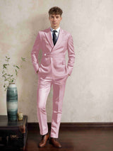 Men's Suits 2 Pieces Classic Fit One Button Peak Lapel Groom Suits