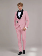 Men's Suits 2 Pieces Modern Style Belted Shawl Lapel for Formal Wear