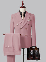 Men's Suits 2 Pieces Tailored Fit Two Buttons Single Breasted Notch Lapel Strap Groom Outfit