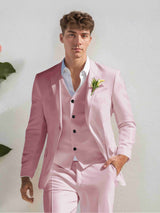 Men's Suits 3 Pieces Classic Fit One Button Groom Outfit Formal Events Sophisticated Detailing