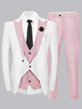 Men's Suits 3 Pieces Classic Fit One Button Peak Lapel For Gala & Banquet