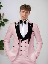 Men's Suits 3 Pieces Classic Fit One Button Wedding Outfit Elegant Formal Wear