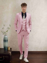 Men's Suits 3 Pieces Modern Style One Button Wedding Groom Formal Wear