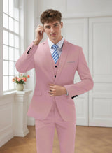 Men's Suits 3 Pieces Modern Style One Button Groom Outfit for Elegant Ceremonies
