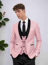 Men's Suits 3 Pieces Modern Style Two Buttons Groom Outfit All Season Wear