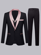 Men's Suits 3 Pieces Slim Fit One Button Shawl Lapel Daily Workwear Comfortable Fit