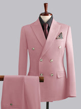 Men's Suits 3 Pieces Tailored Fit Double Breasted Groom Outfit All Season Wear