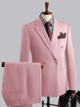 Men's Suits 3 Pieces Tailored Fit Double Breasted Modern Look for City Weddings