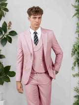 Men's Suits 3 Pieces Tailored Fit One Button Wedding Outfits Elegant Formal Wear