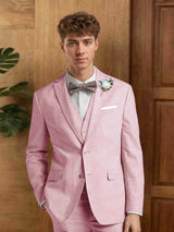 Men's Suits 3 Pieces Tailored Fit Two Buttons Wedding Groom Formal Wear