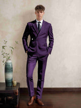 Men's Suits 2 Pieces Classic Fit One Button Peak Lapel Groom Suits