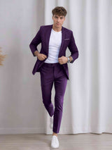 Men's Suits 2 Pieces Slim Fit One Button Wedding Outfit Elegant Gentleman Look