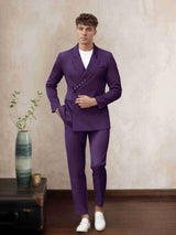 Men's Suits 2 Pieces Tailored Fit One Button Notch Lapel Wedding Guest Wear