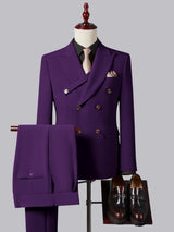 Men's Suits 2 Pieces Tailored Fit Two Buttons Single Breasted Notch Lapel Strap Groom Outfit