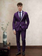 Men's Suits 2 Pieces Tailored Fit Two Buttons Wedding Groom Outfit