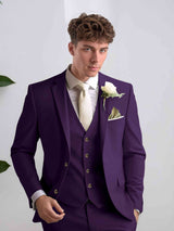 Men's Suits 3 Pieces Classic Fit One Button Groom Outfit Engagement Ceremony Luxury Style