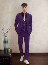Men's Suits 3 Pieces Modern Style One Button Wedding Groom Formal Wear