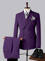Men's Suits 3 Pieces Slim Fit Double Breasted Groom Outfit