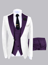Men's Suits 3 Pieces Tailored Fit One Button Elegant Formal Wear