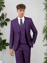 Men's Suits 3 Pieces Tailored Fit One Button Wedding Outfits Elegant Formal Wear