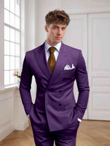 Men's Suits 2 Pieces Tailored Fit Two Buttons Wedding Outfit