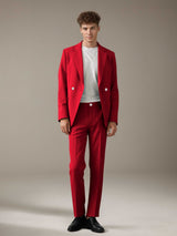 Men's Suits 2 Pieces Modern Style One Button Blazer and Trousers Daily Workwear Comfortable Fit