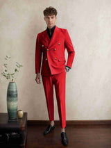 Men's Suits 2 Pieces Modern Style One Button Formal Wear for Party and Wedding