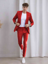 Men's Suits 2 Pieces Slim Fit One Button Wedding Outfit Elegant Gentleman Look